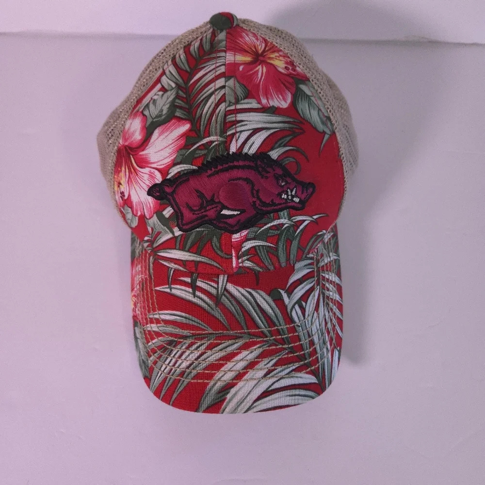 Top of the World University Hat Arkansas MidCrown Meshback Snapback Cap Tropical